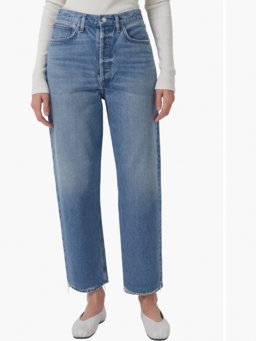 Agolde '90s Crop Loose Straight Leg Organic Cotton Jeans Size 29